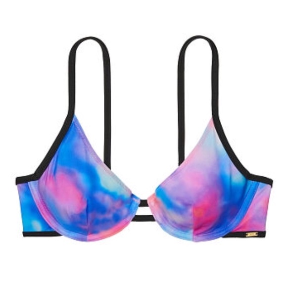 PINK Victoria's Secret Other - New Victoria’s Secret PINK Underwire Unlined Scoop Bikini Swim Top S - Tie Dye